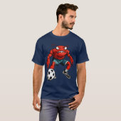 カニのサッカー Tシャツ (正面フル)