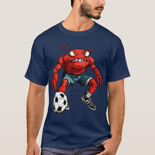 カニのサッカー Tシャツ (正面)