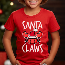 カニのサンタクロース クリスマスキッズ Tシャツ