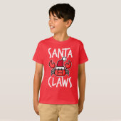 カニのサンタクロース クリスマスキッズ Tシャツ (正面フル)
