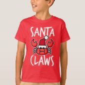 カニのサンタクロース クリスマスキッズ Tシャツ (正面)