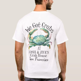 カニのシーフードレストランシャツ Tシャツ