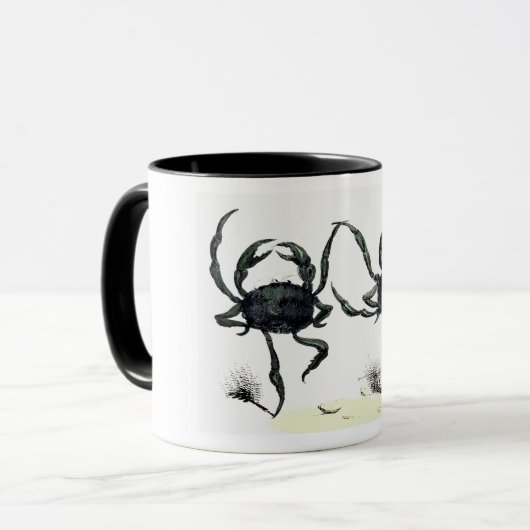 カニのタンゴダンスかわいいヴィンテージ夏のビーチカニ マグカップ (正面左)