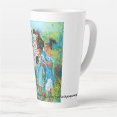 「カニのテーブル」ラテマグカップ カフェラテマグ (右アングル)