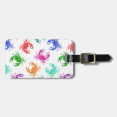 カニのパターン ラゲッジタグ (正面横)