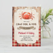 カニのパーティー招待状 招待状 (スタンド正面)