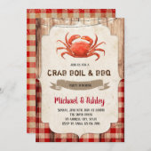カニのパーティー招待状 招待状 (正面/裏面)