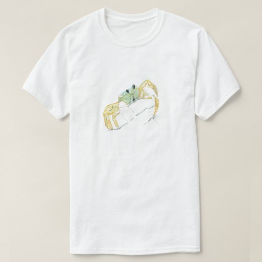 カニのビーチウォーキング Tシャツ (デザイン正面)