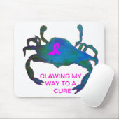 カニのピンクのリボンのマウスパッドの乳癌の認識度 マウスパッド (マウス)