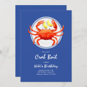 カニのプレート 招待状 (正面/裏面)