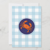 カニのボイルバースデーパーティー海軍シーフードロブスター 招待状 (裏面)