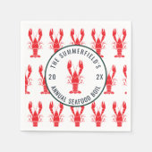 カニのボイル 夏の海鮮パーティーのお知らせ スタンダードカクテルナプキン (正面)