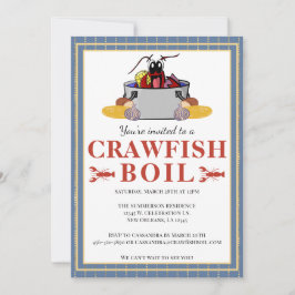 カニのボイル 夏の海鮮 バーベキュー パーティー 招待状
