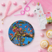 カニのリンゴと青い空 ペーパープレート (パーティー)