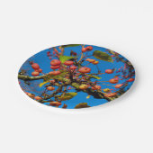 カニのリンゴと青い空 ペーパープレート (アングル)