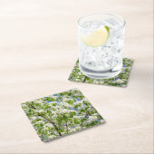 カニのリンゴの花 スクエアペーパーコースター (インサイチュ)