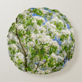 カニのリンゴの花 ラウンドクッション (正面)