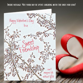 カニのリンゴ甘い友人バレンタインの挨拶 カード