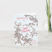 カニのリンゴ甘い友人バレンタインの挨拶 カード (正面)