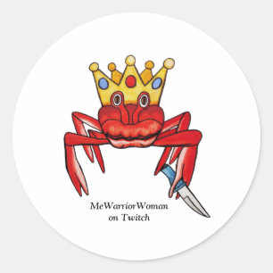 カニのロイヤリティとナイフ、MeWarriorWoman on Twitch ラウンドシール