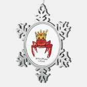 カニのロイヤリティ、MeWarriorWoman on Twitch スノーフレークピューターオーナメント (右)