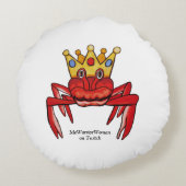 カニのロイヤリティ、MeWarriorWoman on Twitch ラウンドクッション (裏面)