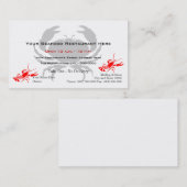 カニのロゴのシーフードのレストラン 名刺 (正面/裏面)