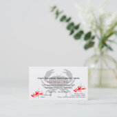 カニのロゴのシーフードのレストラン 名刺 (スタンド正面)