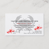 カニのロゴのシーフードのレストラン 名刺 (正面)