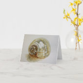 カニの一種の殻 - ブランクのグリーティングカード カード (黄色い花)