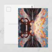 カニの反射アート ポストカード (正面/裏面)