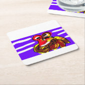 カニの夏 スクエアペーパーコースター (アングル)