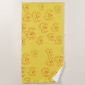 カニの子アートビーチタオル ビーチタオル (正面)