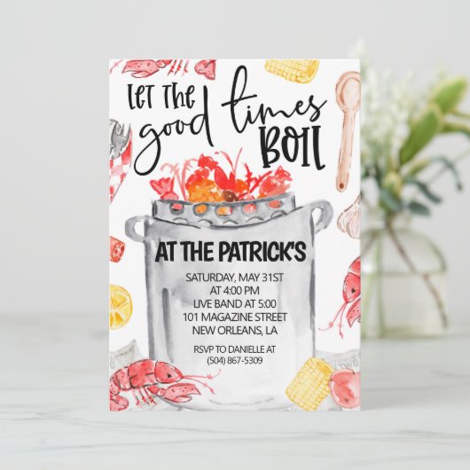 カニの宴会への招待 招待状 (スタンド正面)