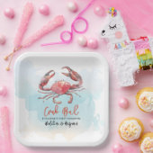 カニの宴会 ウェディング Seafood Party 水彩 ペーパープレート (パーティー)