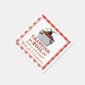 カニの宴会・カニのバーベキュー・婚約パーティー スタンダードカクテルナプキン (角)