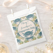 カニの宴-水彩の青いカニ、婚約のお祝い フェイバーバッグ (クリップ留めされた状態)