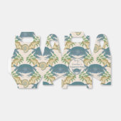 カニの宴-水彩の青いカニ、婚約のお祝い フェイバーボックス (折り畳みなし)