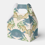 カニの宴-水彩の青いカニ、婚約  フェイバーボックス (裏面サイド)