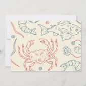 カニの宴 海鮮パーティ ブロックパーティ 家族再会 招待状 (裏面)