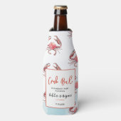カニの宴 結婚式  seafood カップルパーティー ボトルクーラー (ボトル正面)