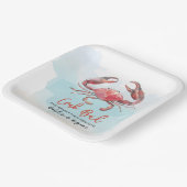 カニの宴 結婚式 seafood パーティー 水彩 ペーパープレート (傾斜あり)