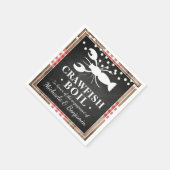 カニの宴・豪華な木製エンゲージメントパーティー スタンダードカクテルナプキン (角)