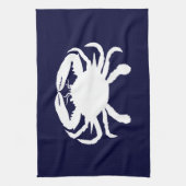 カニの形（青と白） キッチンタオル (縦)