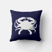 カニの形（青と白） クッション (裏面)