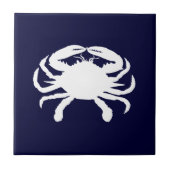 カニの形（青と白） タイル (正面)