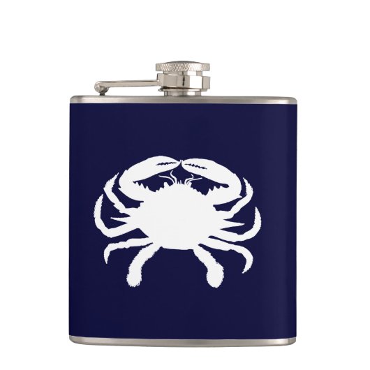 カニの形（青と白） フラスク (正面)
