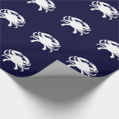 カニの形（青と白） ラッピングペーパー (角)