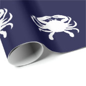 カニの形（青と白） ラッピングペーパー (ロールコーナー)