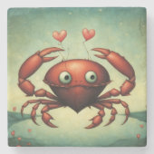 カニの愛 ストーンコースター (正面)